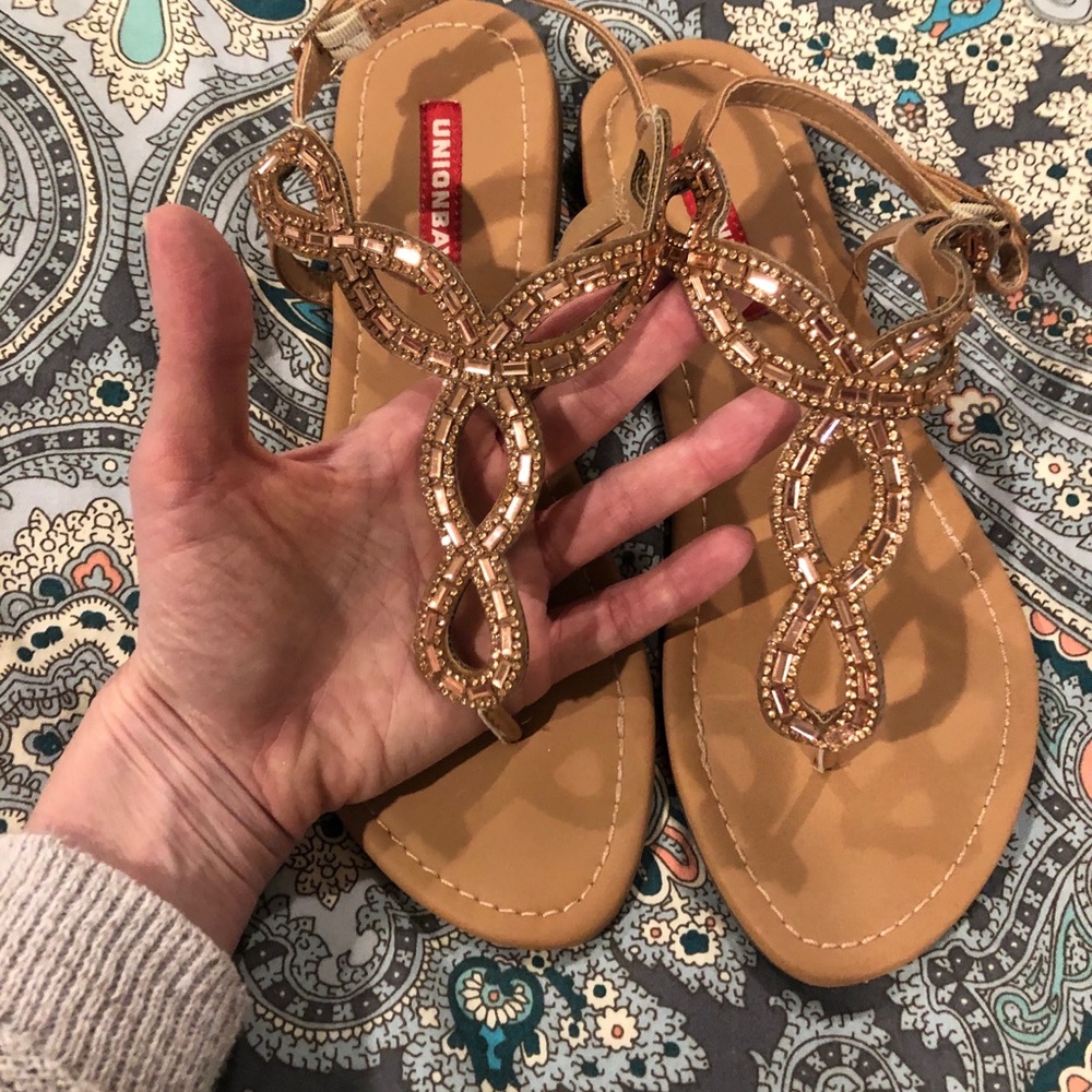 Rose gold sandals